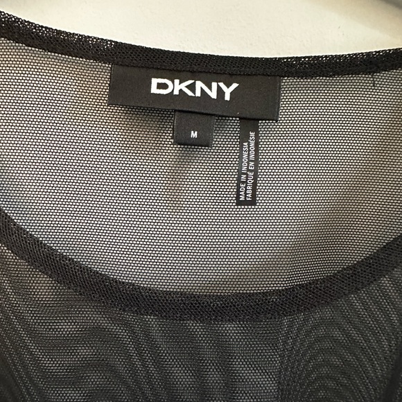 NWOT DKNY Mesh Long Sleeve Top - Picture 3 of 4